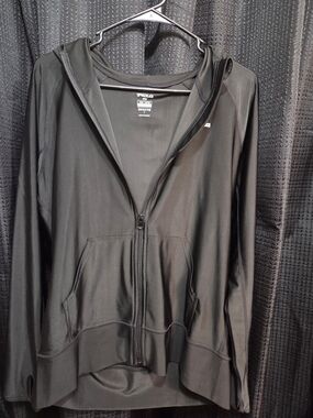 tek gear Black Athletic Jogger Hoodie with White Print Size Medium.